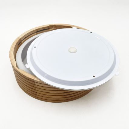 Plafondlamp voor de badkamer OAK 2xE27/15W/230V IP54 eiken Ø 27 cm