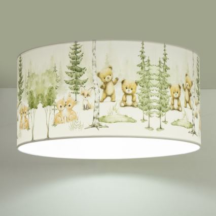 Plafondlamp voor de kinderkamer KIDS ROOM 1xE27/60W/230V Ø 40 cm met dierenmotief