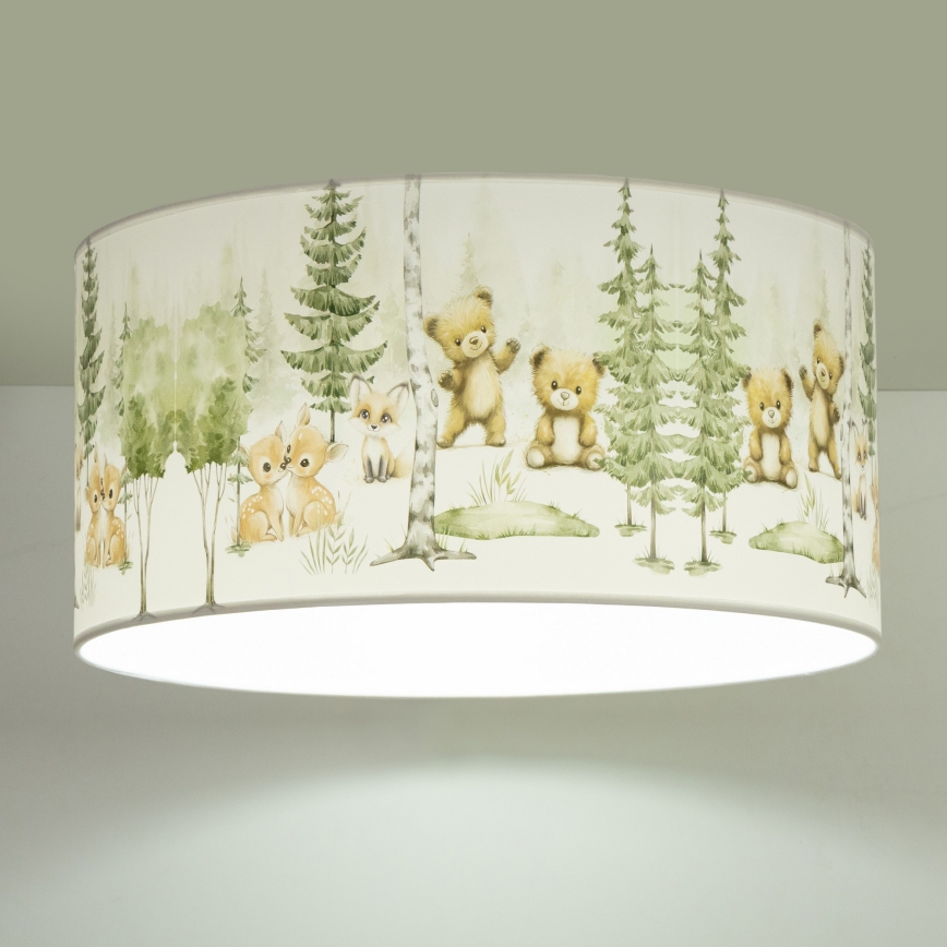 Plafondlamp voor de kinderkamer KIDS ROOM 1xE27/60W/230V Ø 40 cm met dierenmotief