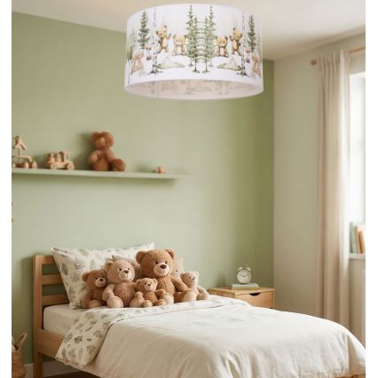 Plafondlamp voor de kinderkamer KIDS ROOM 1xE27/60W/230V Ø 40 cm met dierenmotief