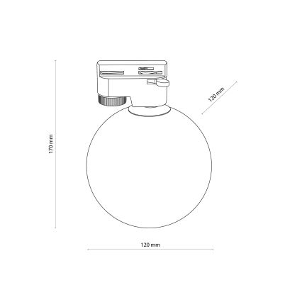 Plafondlamp voor 1-fase railsysteem TRACER 1xG9/8W/230V zwart/gerookt zwart