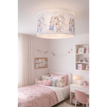 Plafondlamp voor kinderkamer GIRLS VIBES 1x E27/60W/230V, Ø 40 cm, Paris