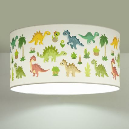 Plafondlamp voor kinderkamer KIDS ROOM 1xE27/60W/230V Ø 40 cm dinosaurus
