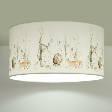 Plafondlamp voor kinderkamer KIDS ROOM 1xE27/60W/230V Ø 40 cm met dierenmotief