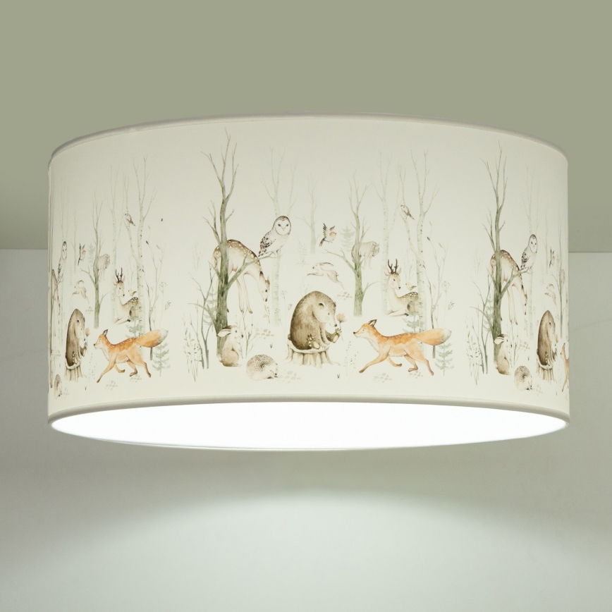 Plafondlamp voor kinderkamer KIDS ROOM 1xE27/60W/230V Ø 40 cm met dierenmotief