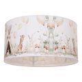 Plafondlamp voor kinderkamer KIDS ROOM 1xE27/60W/230V Ø 40 cm met dierenmotief