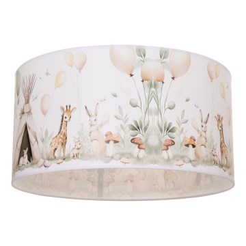 Plafondlamp voor kinderkamer KIDS ROOM 1xE27/60W/230V Ø 40 cm met dierenmotief
