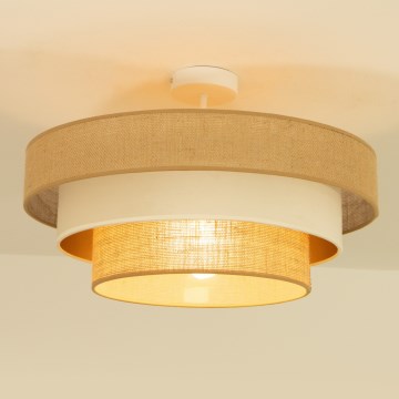 Plafondlamp WENTA 1xE27/60W/230V pr. 50 cm juta/beige