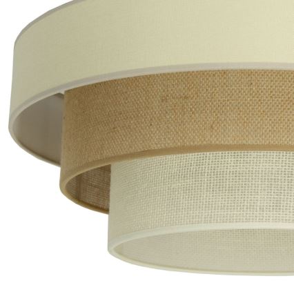 Plafondlamp WENTA 1xE27/60W/230V Ø 50 cm beige/jute