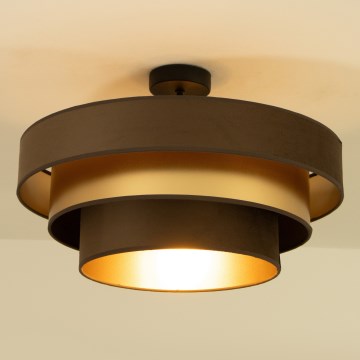 Plafondlamp WENTA 1xE27/60W/230V Ø 50 cm bruin/goud