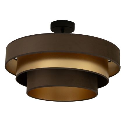 Plafondlamp WENTA 1xE27/60W/230V Ø 50 cm bruin/goud