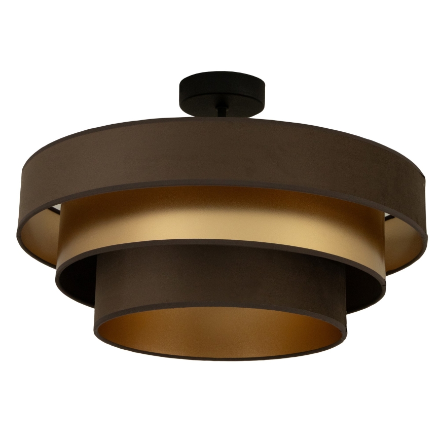 Plafondlamp WENTA 1xE27/60W/230V Ø 50 cm bruin/goud