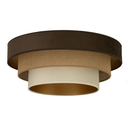 Plafondlamp WENTA 1xE27/60W/230V Ø 50 cm bruin/jute/beige