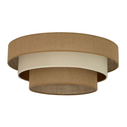 Plafondlamp WENTA 1xE27/60W/230V, Ø 50 cm, jute/beige