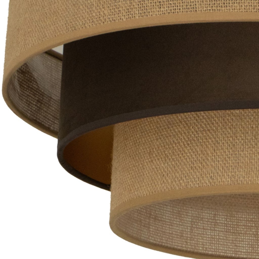 Plafondlamp WENTA 1xE27/60W/230V Ø 50 cm jute/bruin