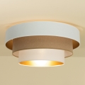 Plafondlamp WENTA 1xE27/60W/230V Ø 50 cm wit/bruin