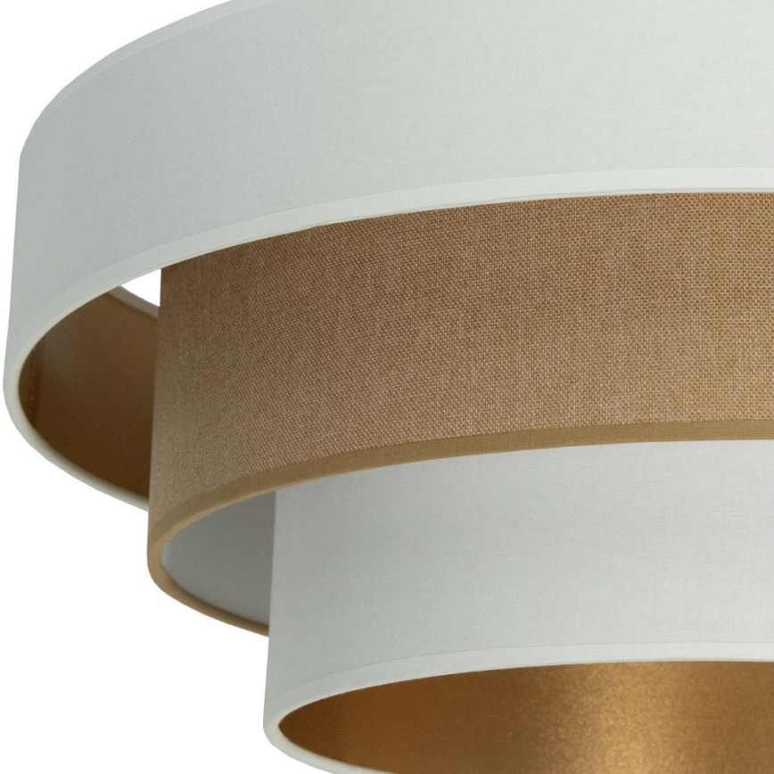 Plafondlamp WENTA 1xE27/60W/230V Ø 50 cm wit/bruin