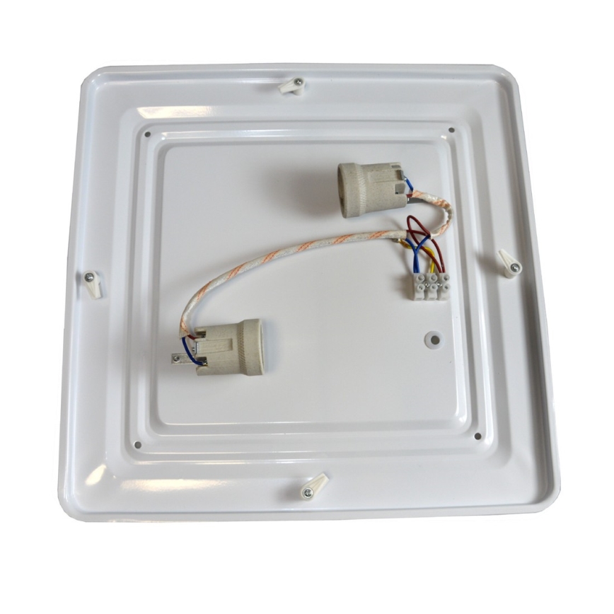 Plafondlamp WILTON 2xE27/60W/230V 37,5x37,5 cm zwart