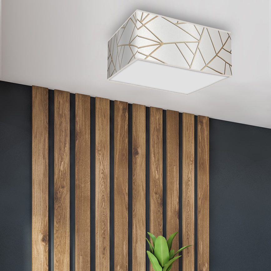 Plafondlamp ZIGGY 2xE27/60W/230V wit/goud