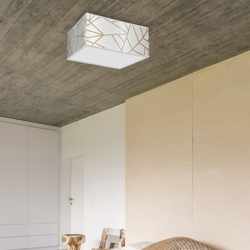 Plafondlamp ZIGGY 2xE27/60W/230V wit/goud