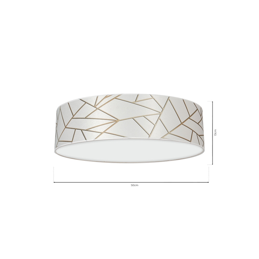 Plafondlamp ZIGGY 3xE27/60W/230V wit/goud