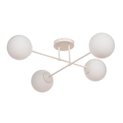 Plafondluchter MOON 4xE27/15W/230V crème