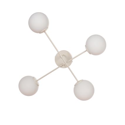 Plafondluchter MOON 4xE27/15W/230V crème