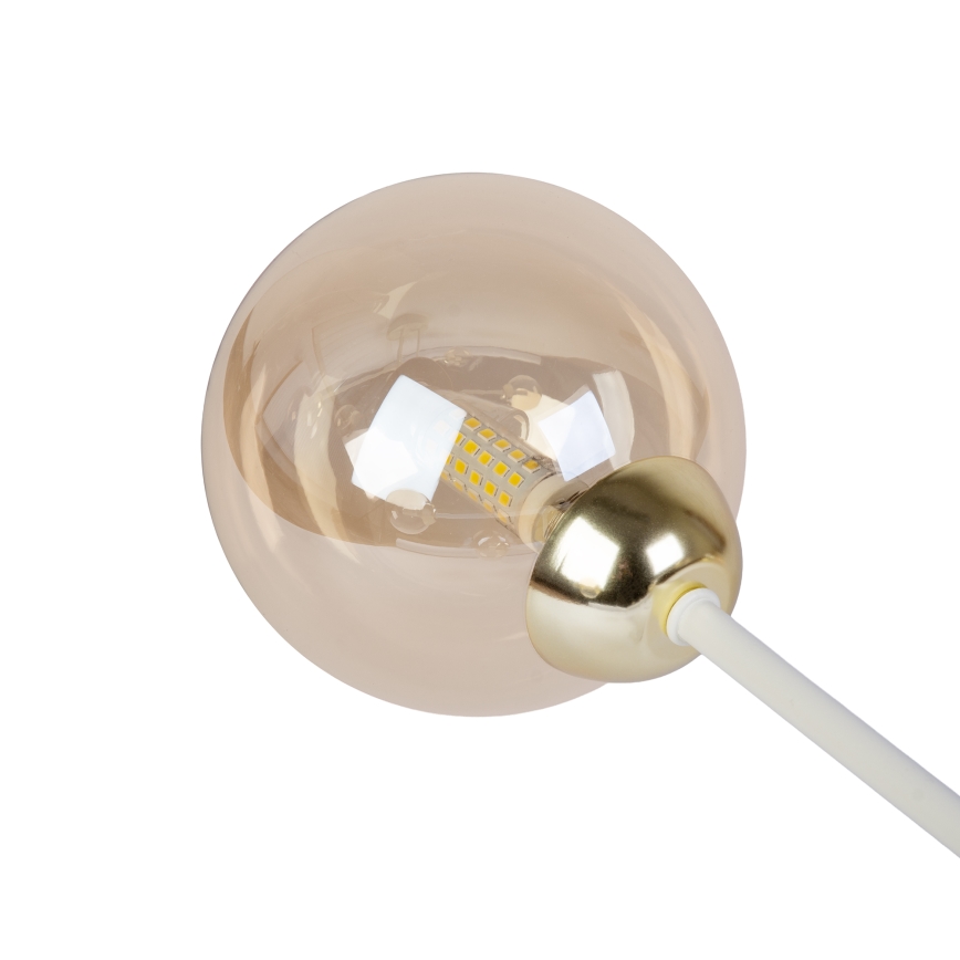 Plafondluster OBSIDIAN 6xG9/10W/230V crème/goud/rookbeige