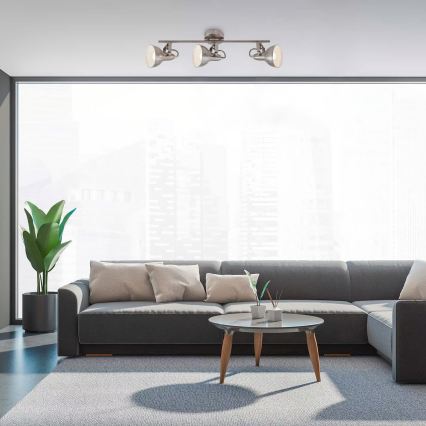 Plafondspot 3xE14/40W/230V mat chroom