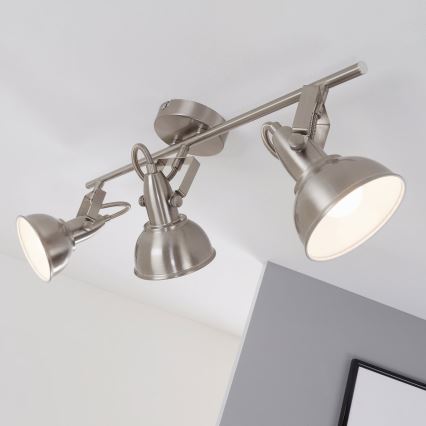 Plafondspot 3xE14/40W/230V mat chroom