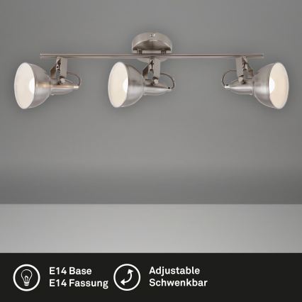 Plafondspot 3xE14/40W/230V mat chroom