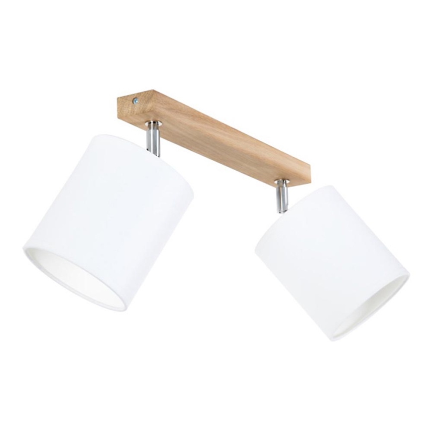 Plafondspot APRILLIA 2xE27/25W/230V eiken/wit