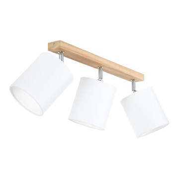 Plafondspot APRILLIA 3xE27/25W/230V eiken wit