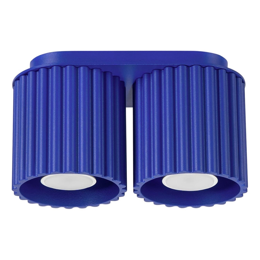 Plafondspot AURA 2xGU10/10W/230V blauw