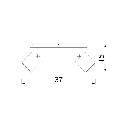 Plafondspot DEMIA 2xGU10/8W/230V beige