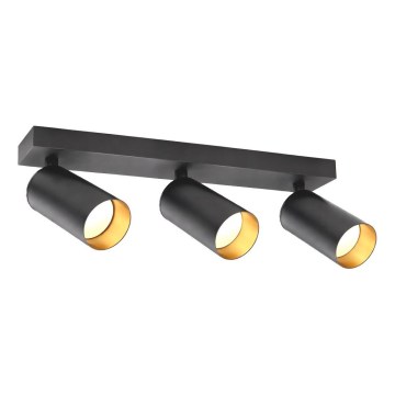 Plafondspot FILO 3xGU10/30W/230V zwart/goud
