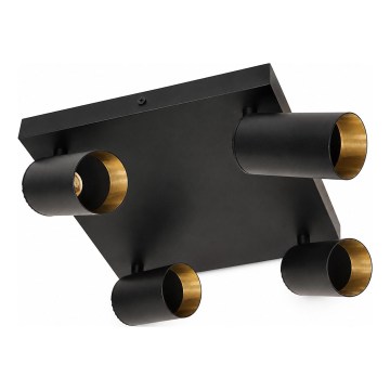Plafondspot FILO 4xGU10/30W/230V zwart/goud