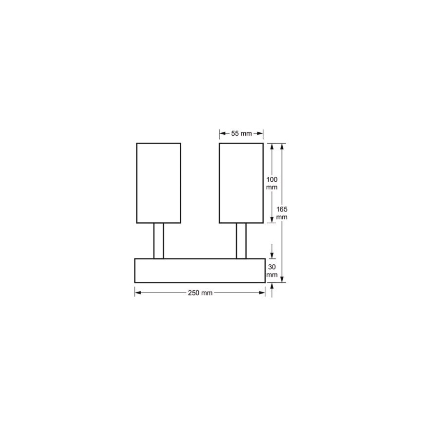 Plafondspot FILO 4xGU10/30W/230V zwart/goud