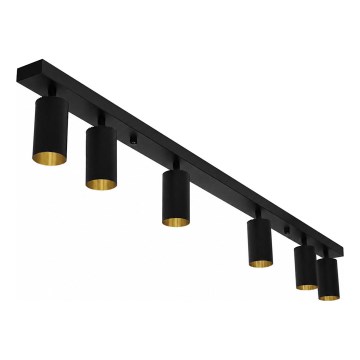 Plafondspot FILO 6xGU10/30W/230V zwart/goud