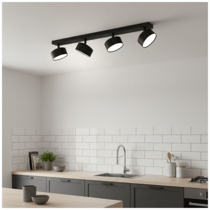 Plafondspot LUNVIGO 4xGX53/35W/230V zwart