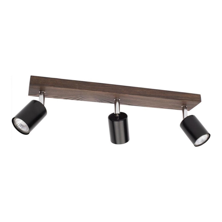 Plafondspot MANARA 3xGU10/5W/230V dennenhout