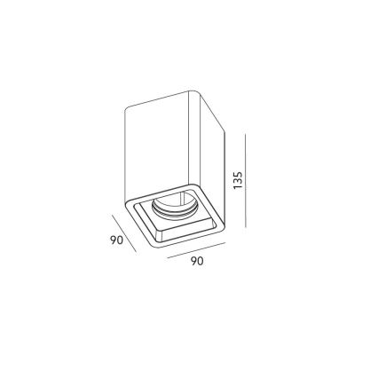 Plafondspot NAOS 1xGU10/35W/230V