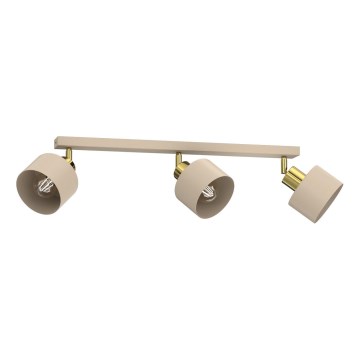 Plafondspot PARKLA 3xE27/15W/230V beige/goud