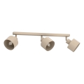 Plafondspot PARKLA 3xE27/15W/230V beige