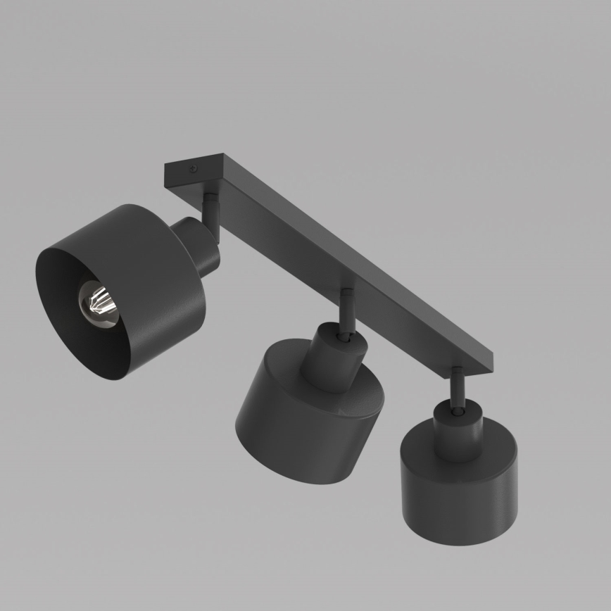 Plafondspot PARKLA 3xE27/15W/230V zwart