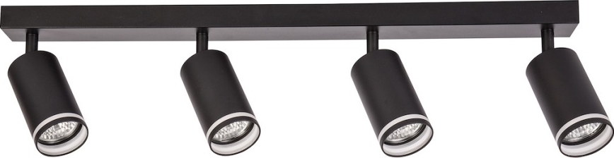 Plafondspot PIPE 4xGU10/10W/230V zwart