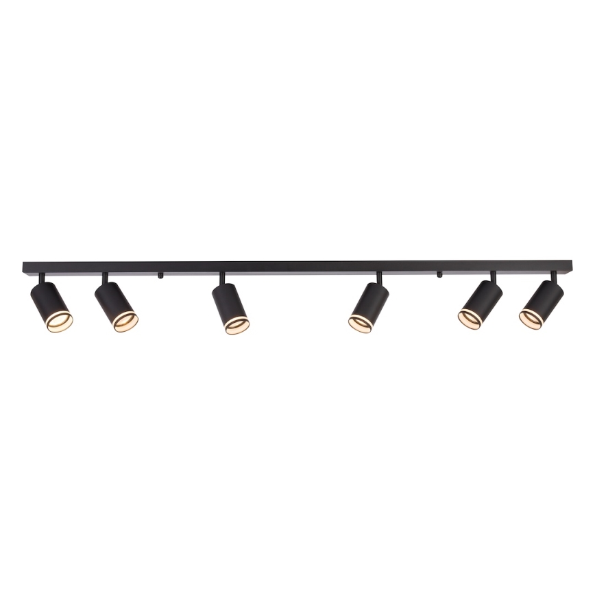 Plafondspot PIPE 6xGU10/10W/230V zwart