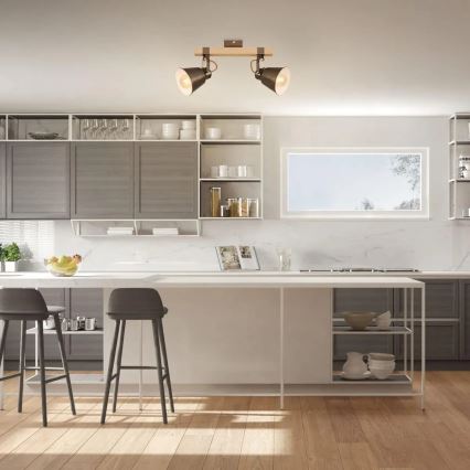 Plafondspot RETRO 2xE27/40W/230V bruin