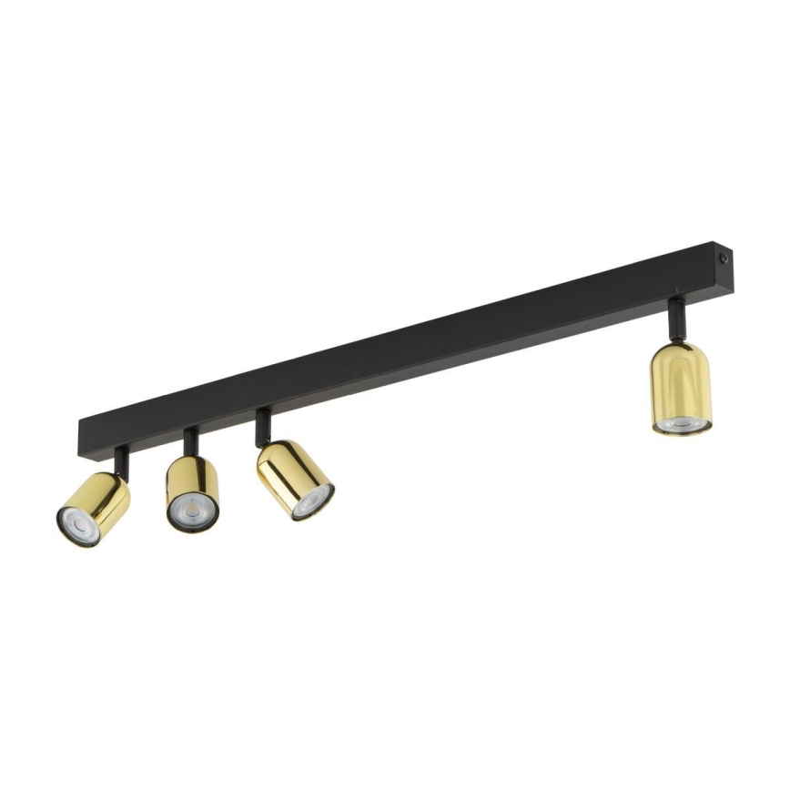 Plafondspot TOP 4xGU10/10W/230V zwart/goud