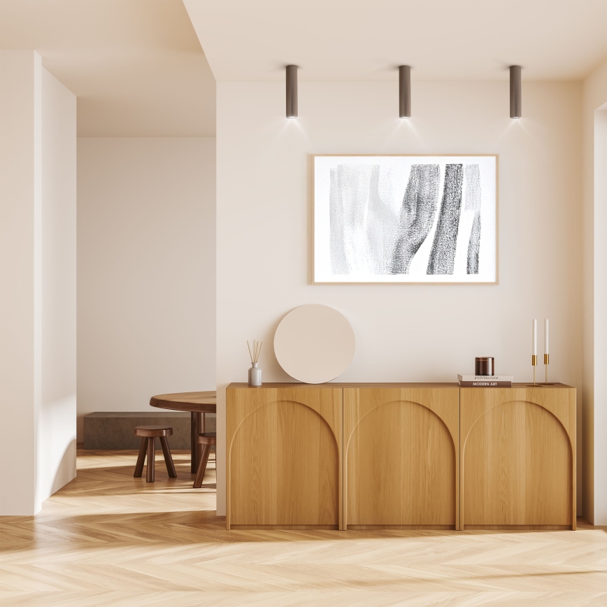 Plafondspot TUNE L 1xGU10/10W/230V 24 cm bruin